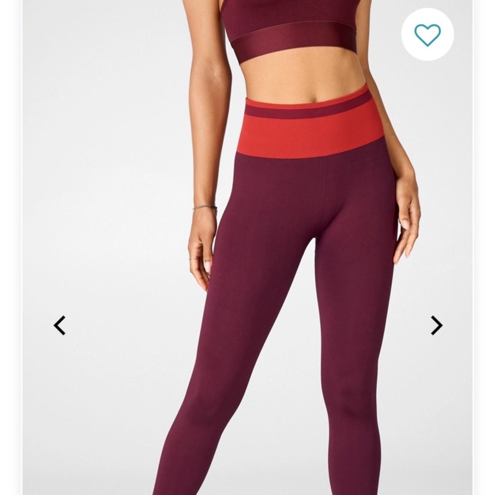 Fabletics high waisted seamless stripe leggings